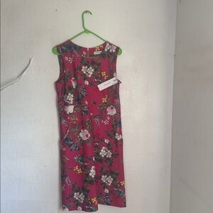 Calvin Klein  sleeveless Floral Pink Dress size 12